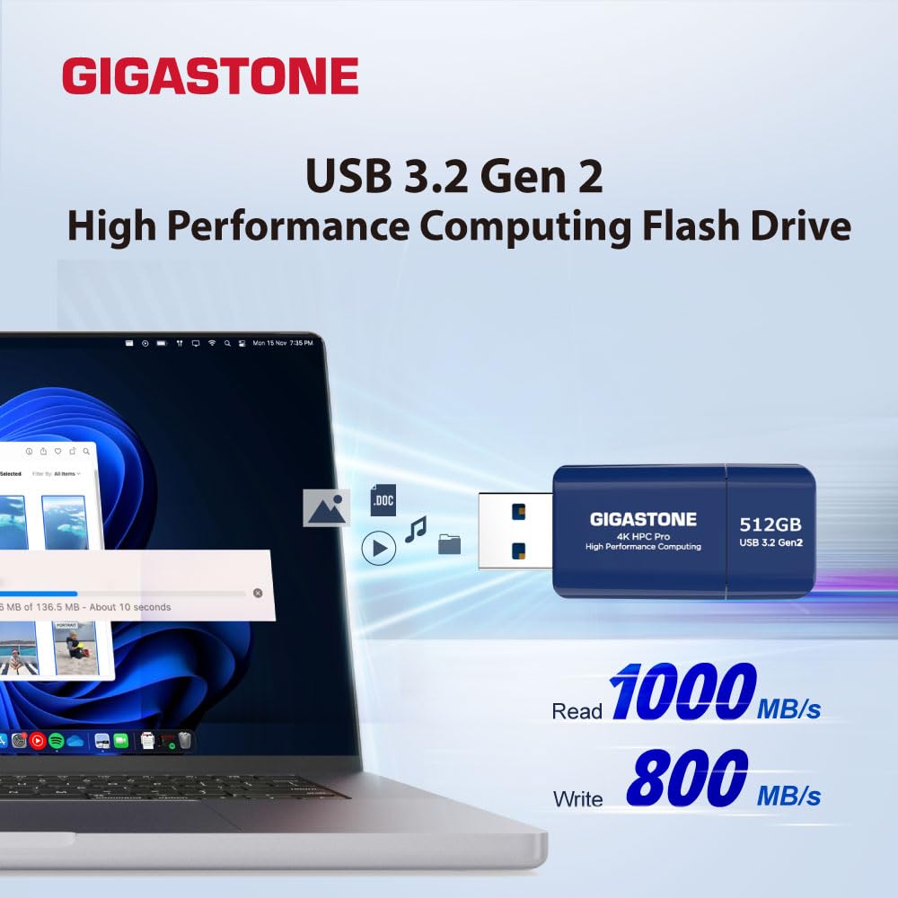 Foto 3 pulgar | Unidad De Estado Sólido Gigastone Z80 512gb Usb 3.2 Gen2 - Venta Internacional.