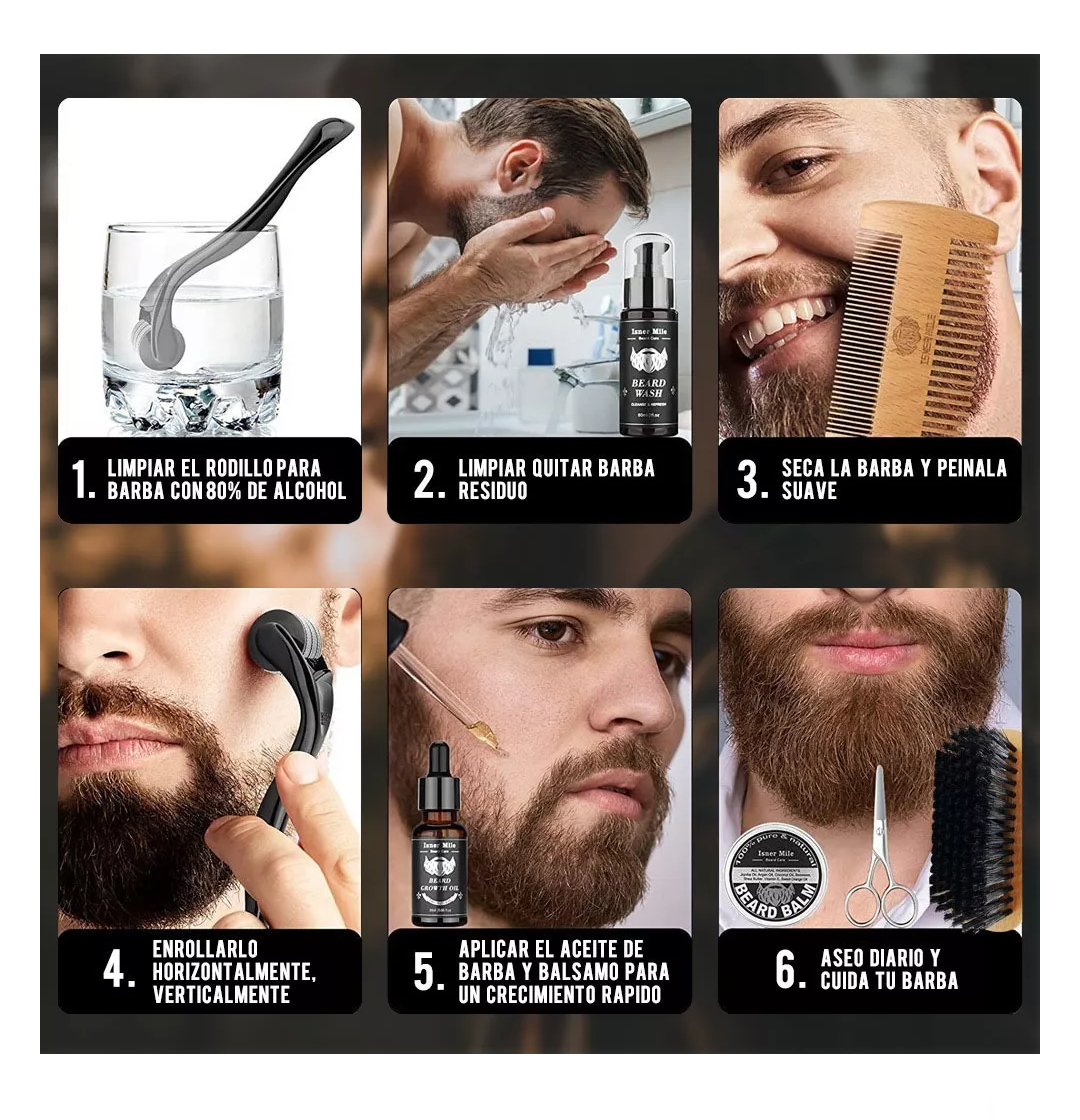 Foto 6 pulgar | Kit de Barba Belug 12 Piezas para Hombre