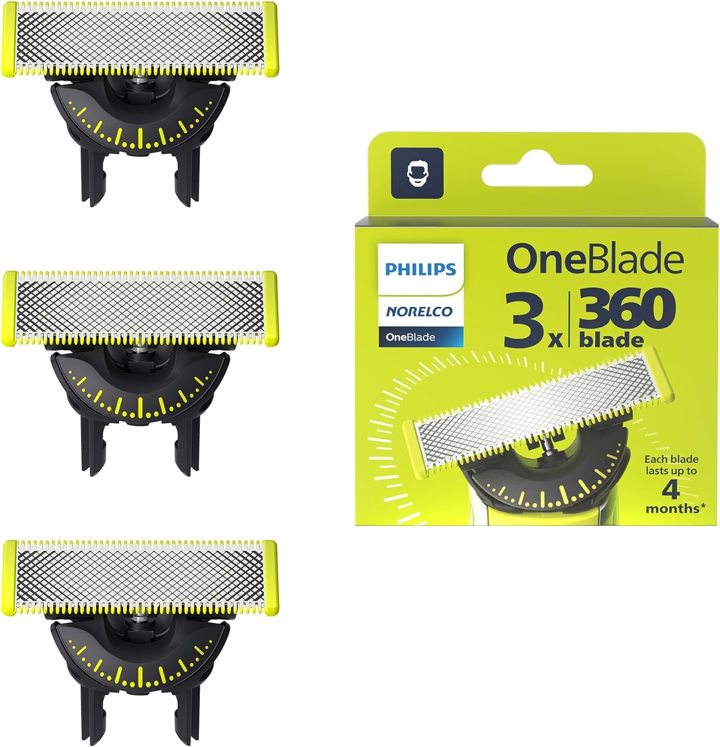 Navaja Philips Oneblade 360 Flex Blade, Paquete De 3 - Venta Internacional.