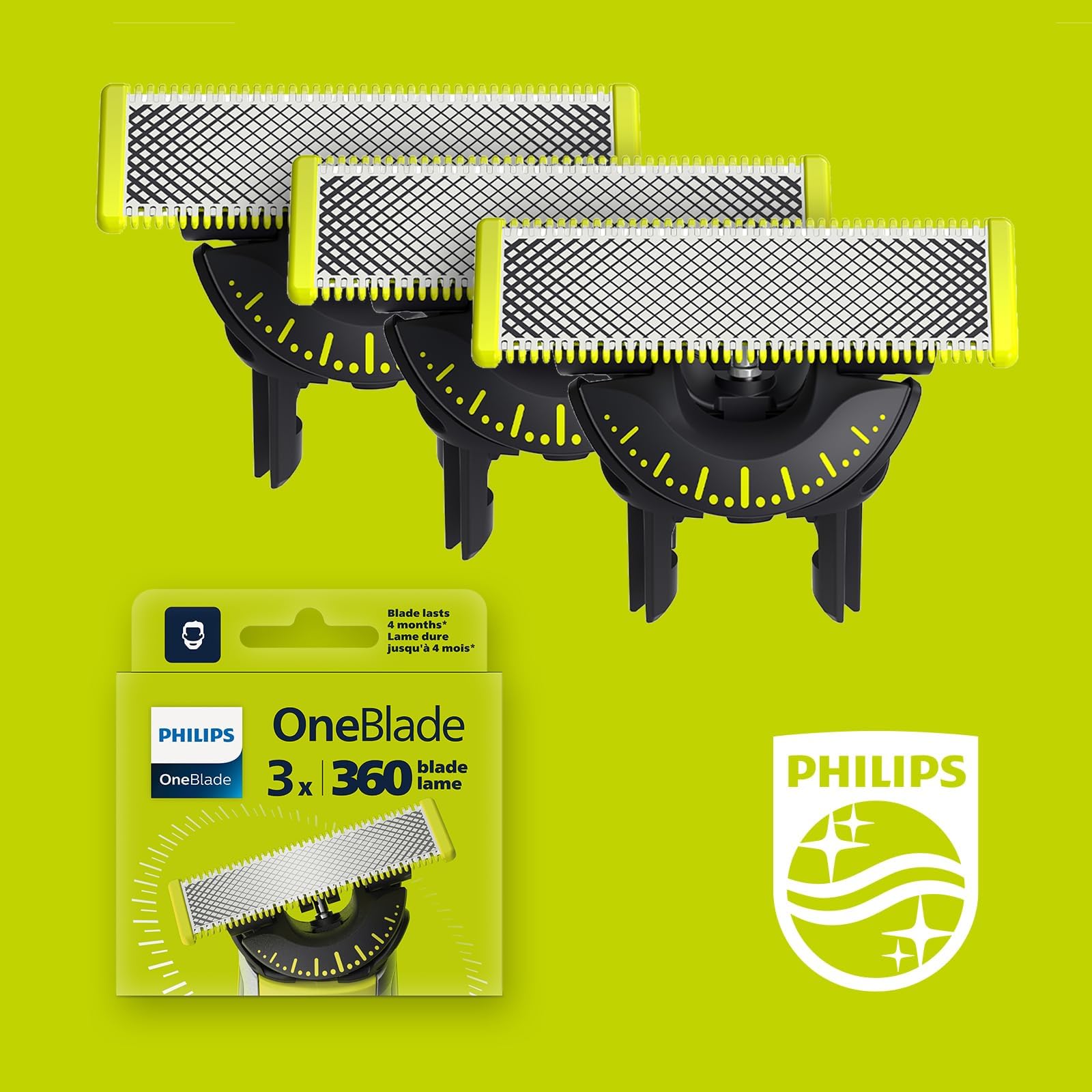 Foto 3 pulgar | Cuchillas De Repuesto Philips Oneblade 360 Para Afeitadora, Paquete De 3 - Venta Internacional.
