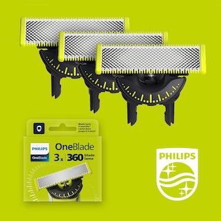 Foto 2 | Cuchillas De Repuesto Philips Oneblade 360 Para Afeitadora, Paquete De 3 - Venta Internacional.