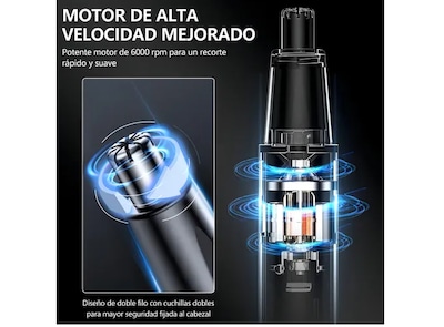 Foto 3 | Xtellar Recortadora Eléctrica Multifuncional Para Nariz Y Orejas, Recargable Usb, Negra - La Solución De Grooming Pe
