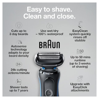 Foto 2 | Afeitadora Eléctrica Braun Series 5 5049cs Con Soporte De Carga Azul - Venta Internacional.