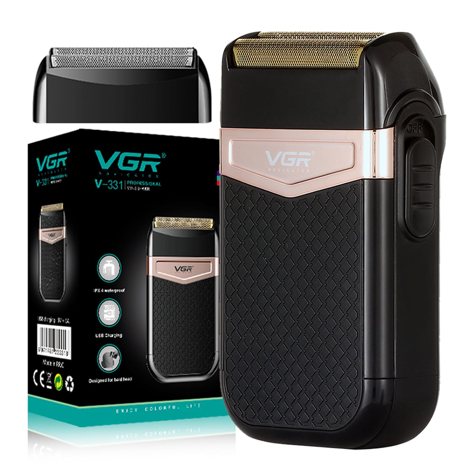 Foto 1 | Afeitadora Eléctrica Vgr 331 Inalámbrica De Doble Hoja Flotante - Venta Internacional.