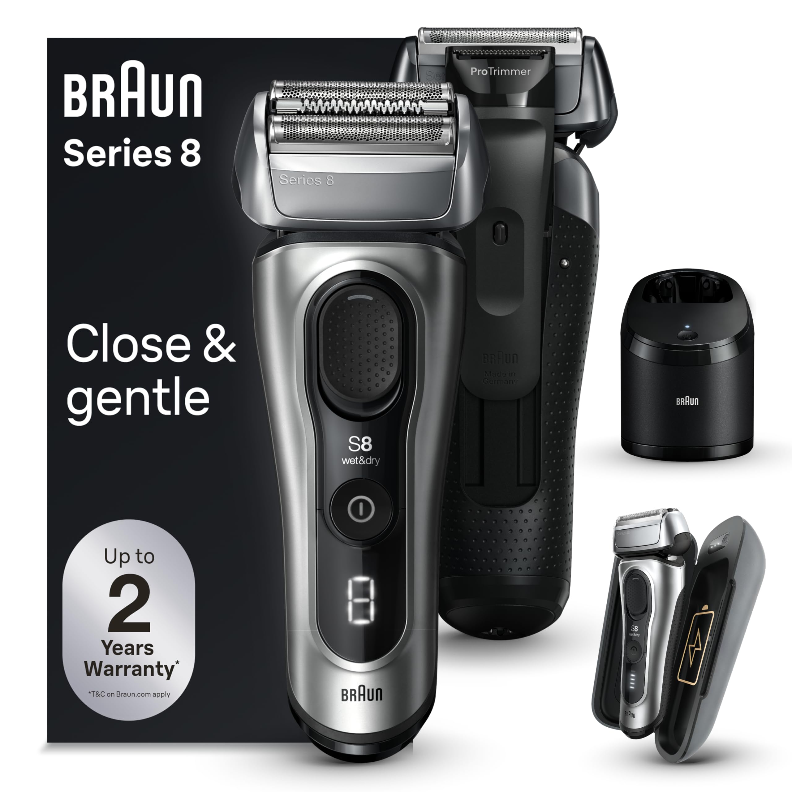 Foto 2 pulgar | Maquinilla De Afeitar Eléctrica Braun Series 8 8577 Cc Para Hombre Húmedo Y Seco - Venta Internacional.