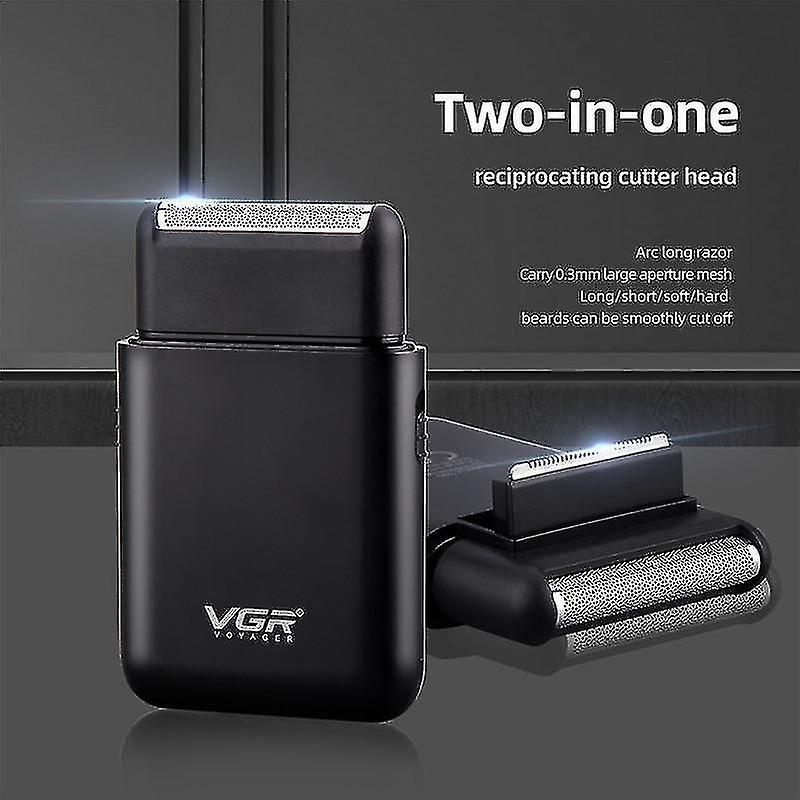 Foto 4 | Afeitadora Eléctrica Huoguo Usb Recargable Para Hombre Negra - Venta Internacional.