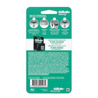 Foto 2 | Rastrillo Gillette Mach 3 Sensitive Multicolor 1 Pieza