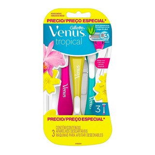 Foto 1 | Rastrillo Desechable Gillette Venus Tropical 3 Piezas