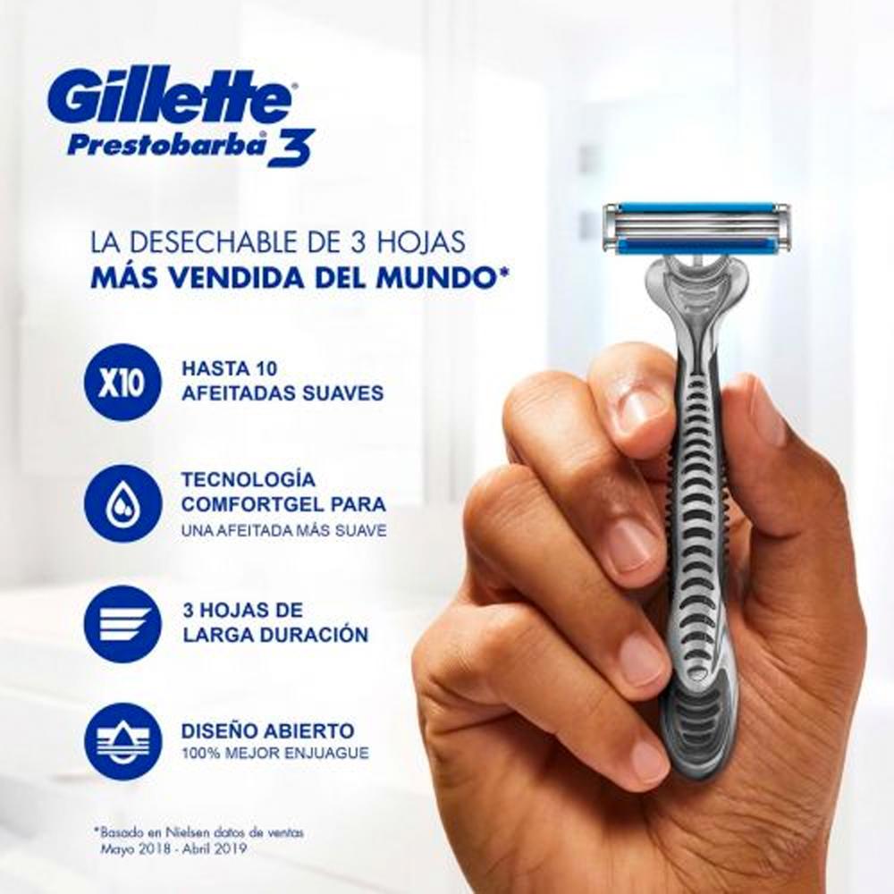 Foto 4 pulgar | Rastrillos Desechables Gillette Prestobarba 3 2 Piezas
