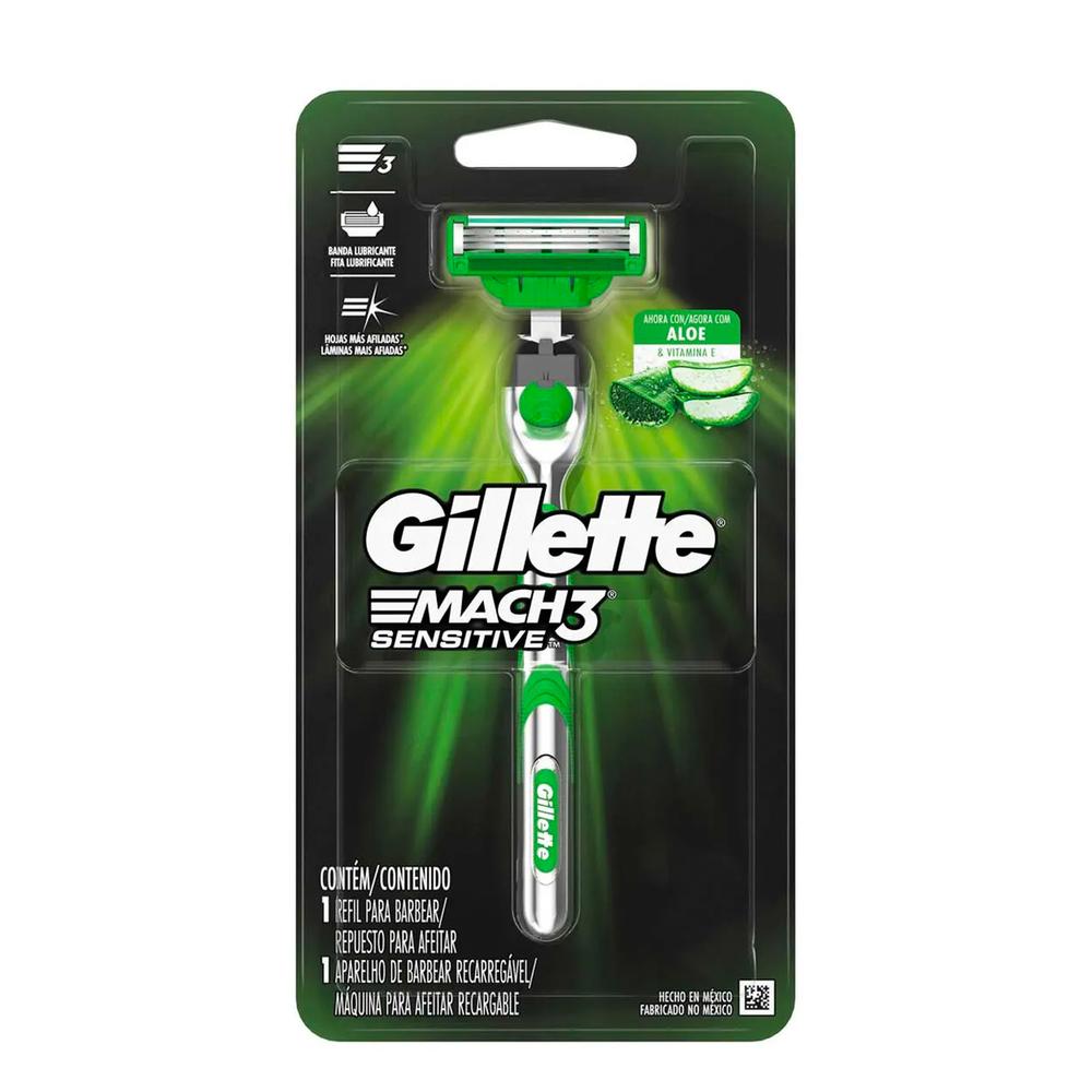 Foto 2 pulgar | Rastrillo Gillette Mach 3 Sensitive 1 Pieza