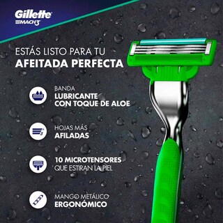 Foto 2 | Rastrillo Gillette Mach 3 Sensitive 1 Pieza