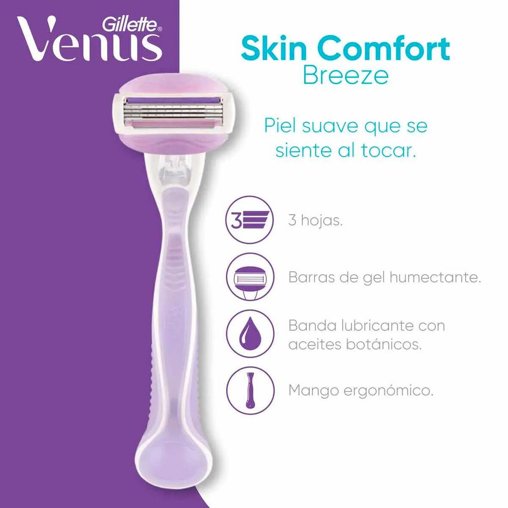 Foto 3 pulgar | Rastrillo Gillette Venus Skin Comfort 1 Unidad