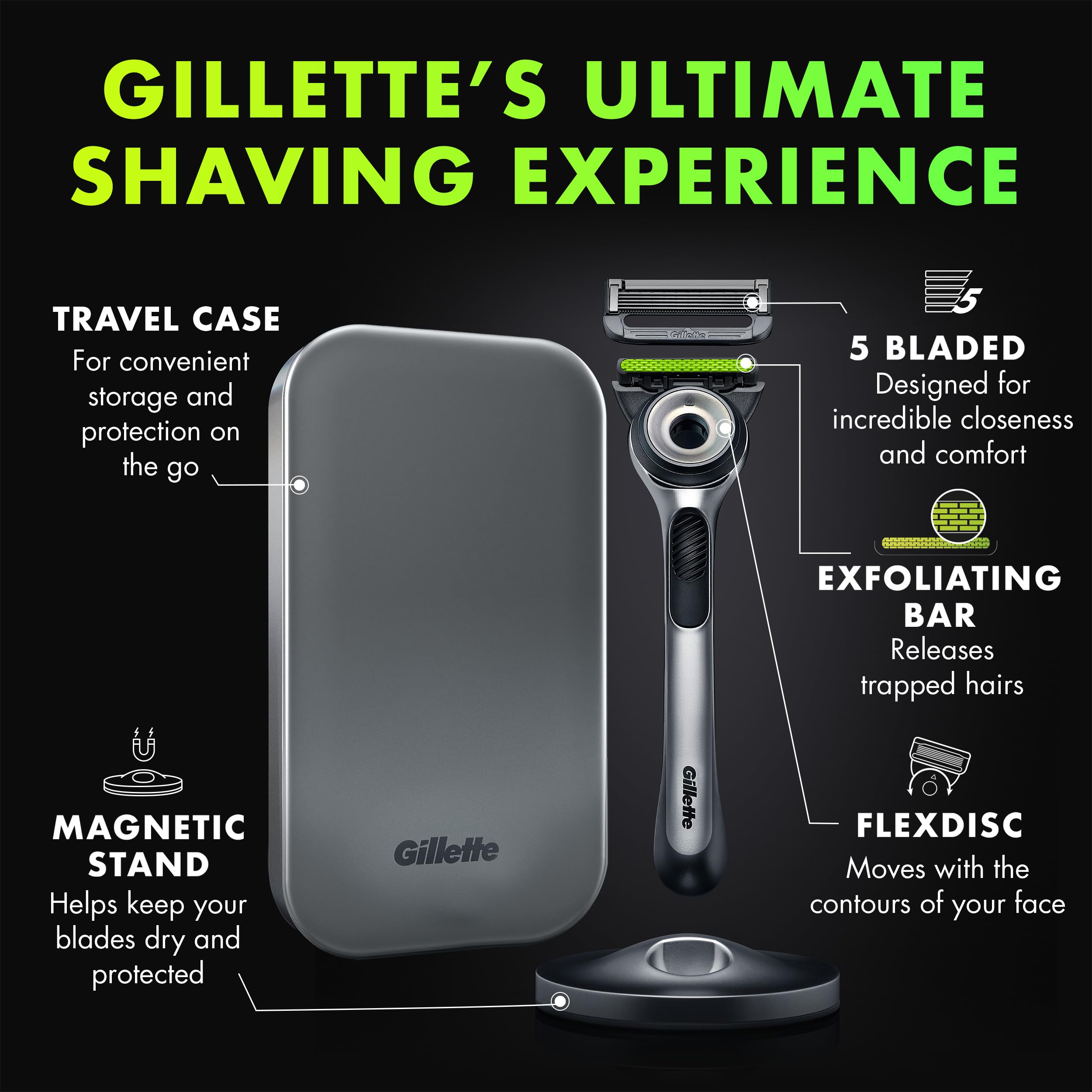 Foto 3 pulgar | Kit De Afeitado Gillette Labs Con Barra Exfoliante Para Hombres - Venta Internacional.