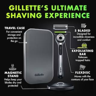 Foto 2 | Kit De Afeitado Gillette Labs Con Barra Exfoliante Para Hombres - Venta Internacional.