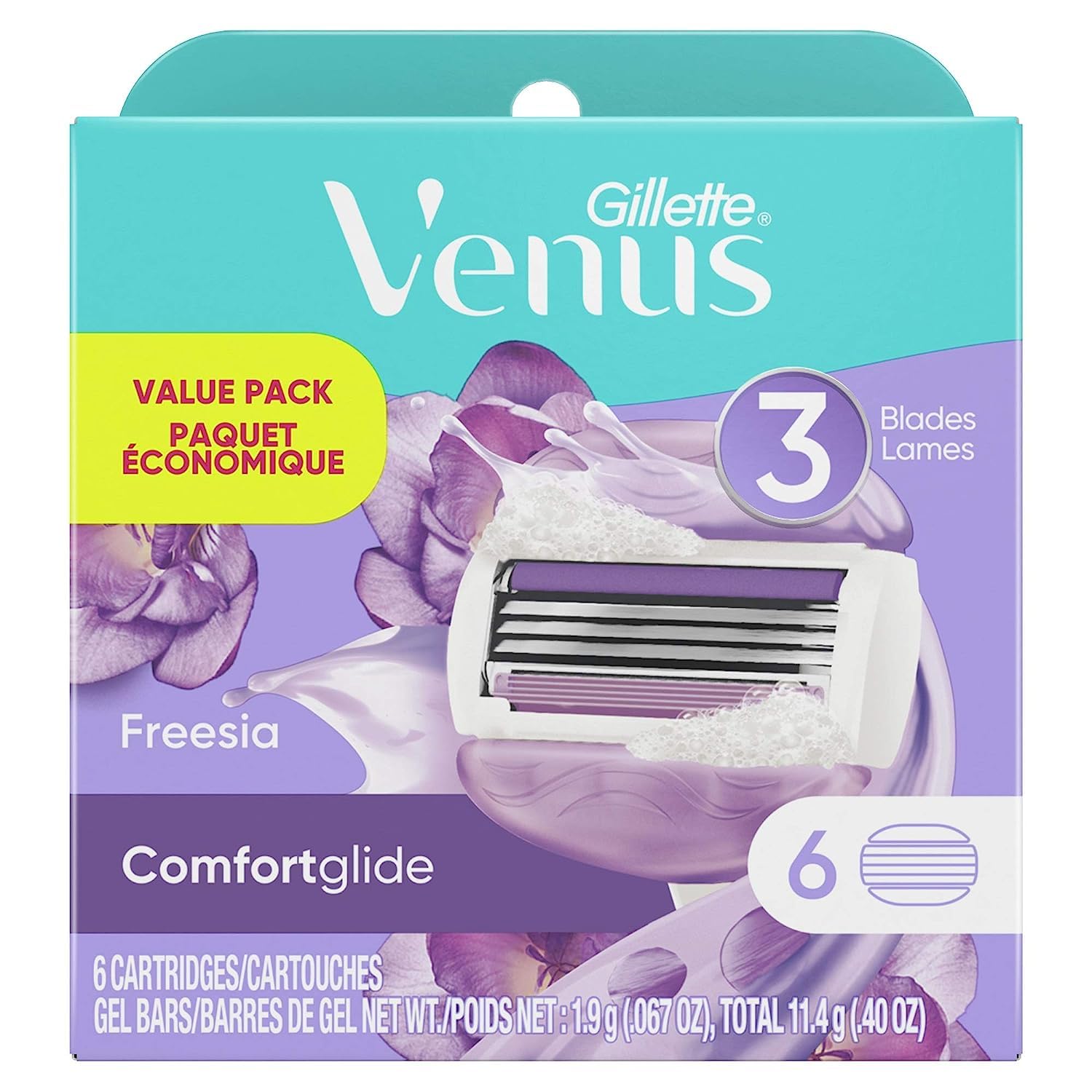 Foto 2 pulgar | Recambios Para Cuchillas De Afeitar Gillette Venus Comfortglide, Paquete De 6 - Venta Internacional.