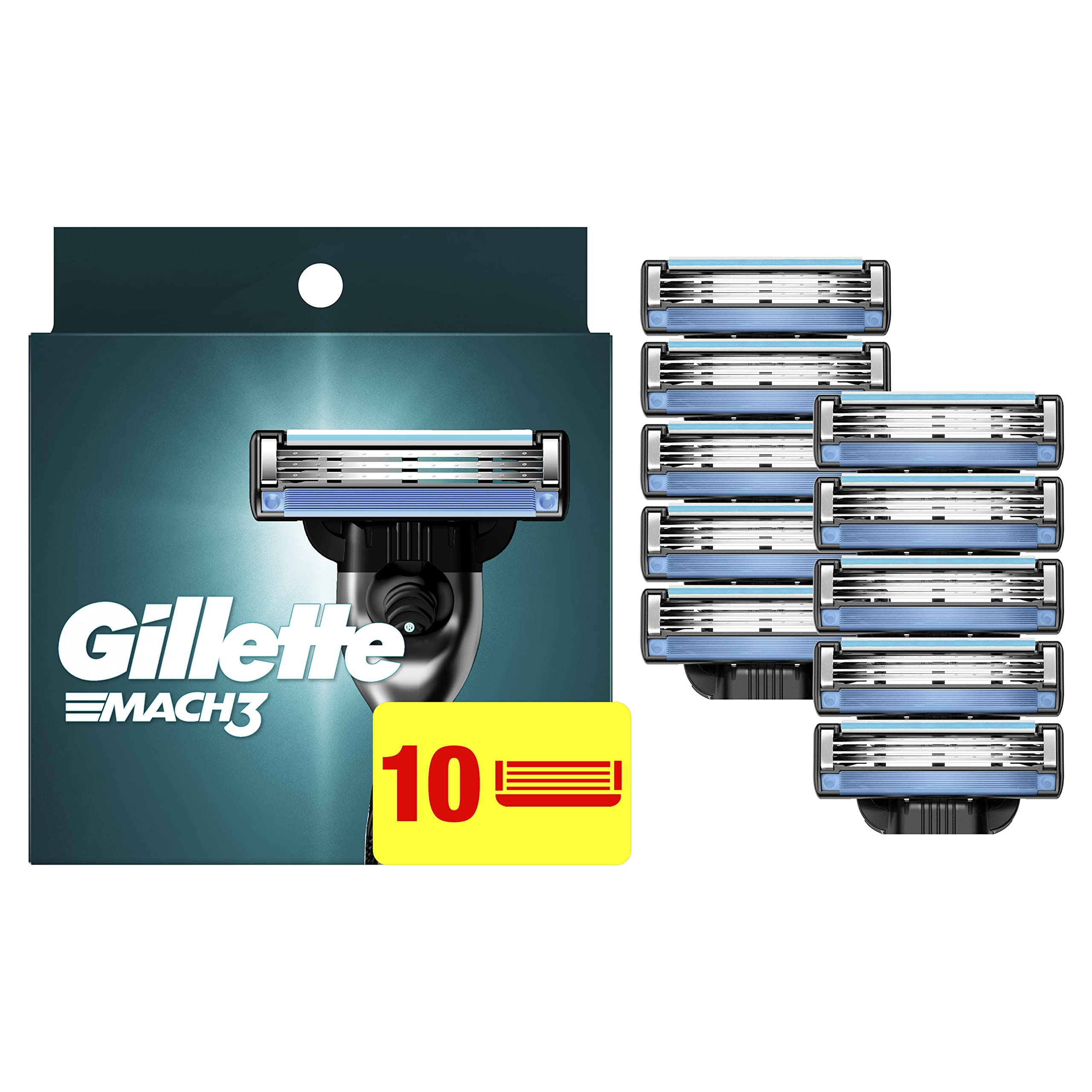 Foto 2 pulgar | Recambios Para Cuchillas De Afeitar Gillette Mach3 Para Hombre, 10 Unidades - Venta Internacional.