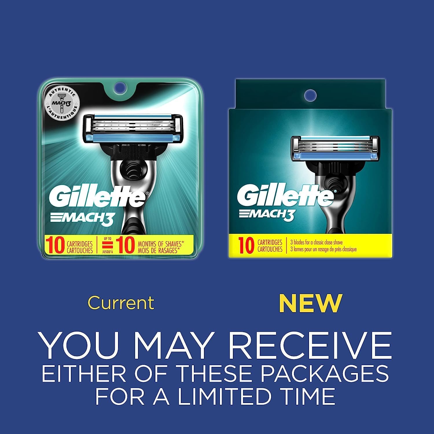 Foto 3 pulgar | Recambios Para Cuchillas De Afeitar Gillette Mach3 Para Hombre, 10 Unidades - Venta Internacional.