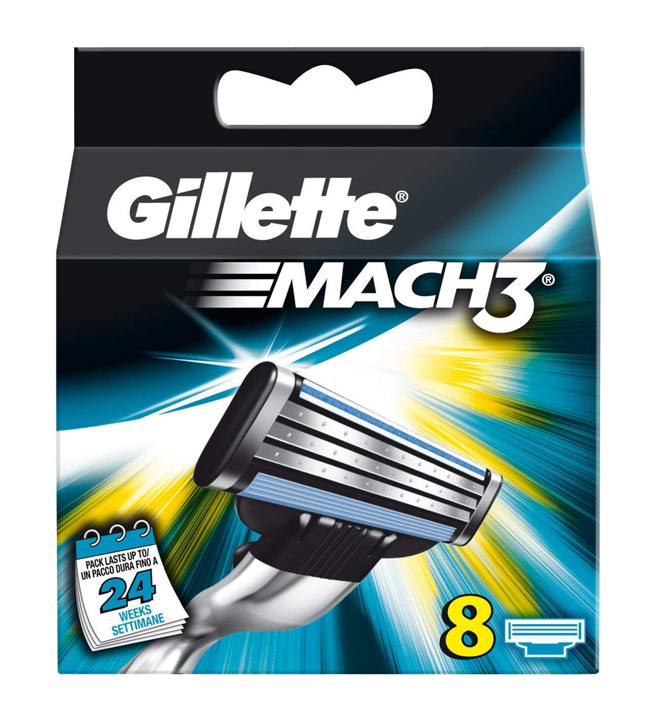 Foto 1 | Navajas Gillette Mach 3, Paquete De 8 Unidades, Para Hombre - Venta Internacional.