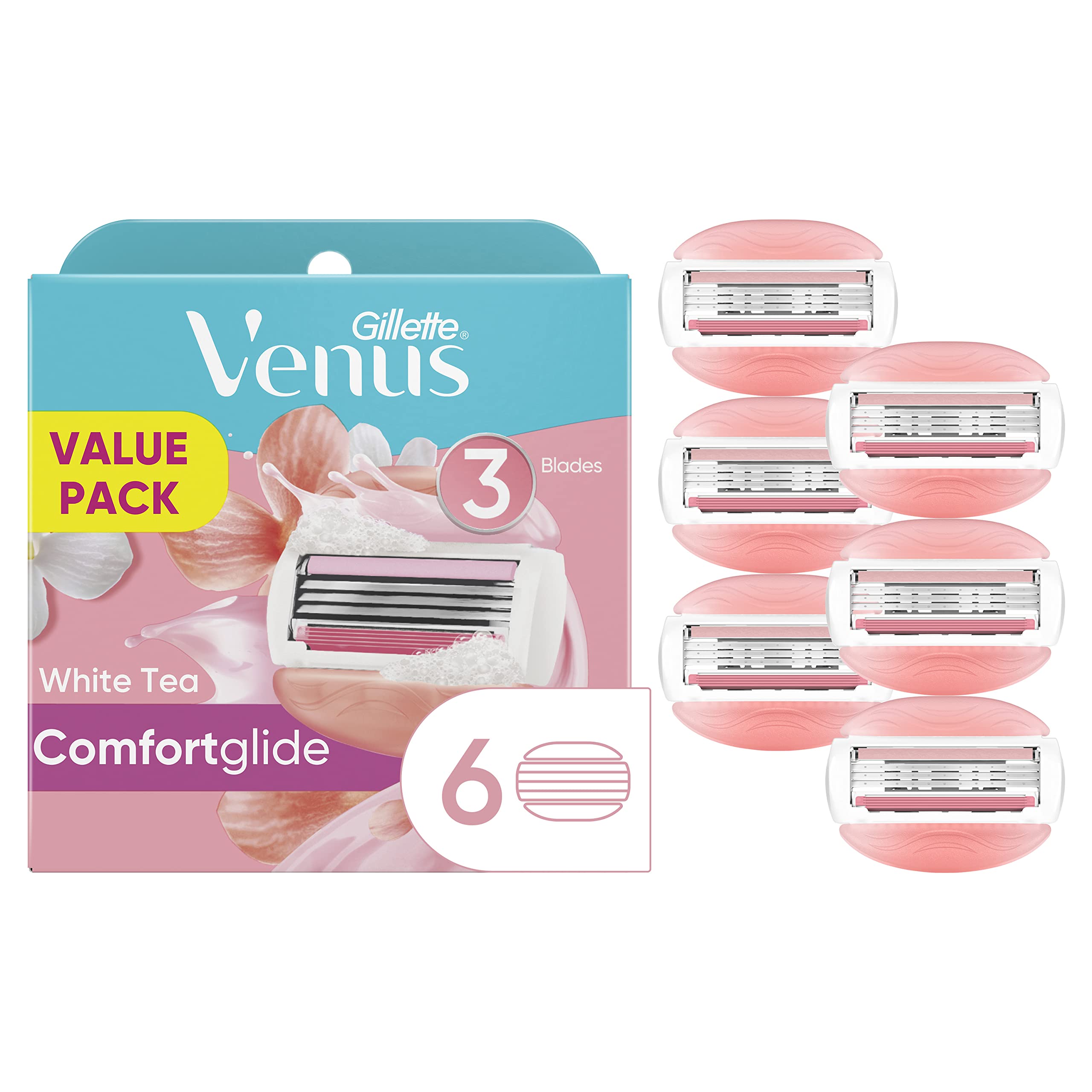 Recambios Para Cuchillas De Afeitar Gillette Venus Comfortglide, 6 Unidades - Venta Internacional.