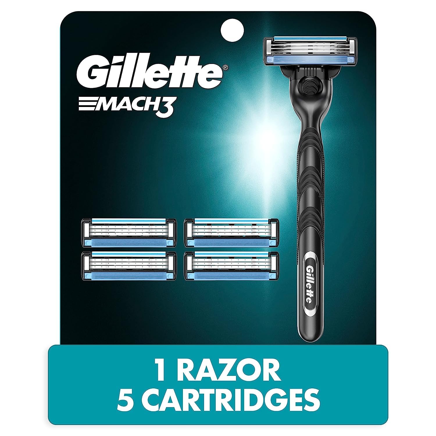 Foto 2 pulgar | Recambios Gillette Mach3 Con Mango De Afeitar Y 5 Cuchillas Para Hombre - Venta Internacional.