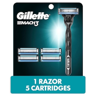 Foto 1 | Recambios Gillette Mach3 Con Mango De Afeitar Y 5 Cuchillas Para Hombre - Venta Internacional.