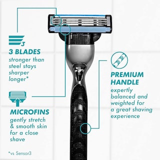 Foto 2 | Recambios Gillette Mach3 Con Mango De Afeitar Y 5 Cuchillas Para Hombre - Venta Internacional.