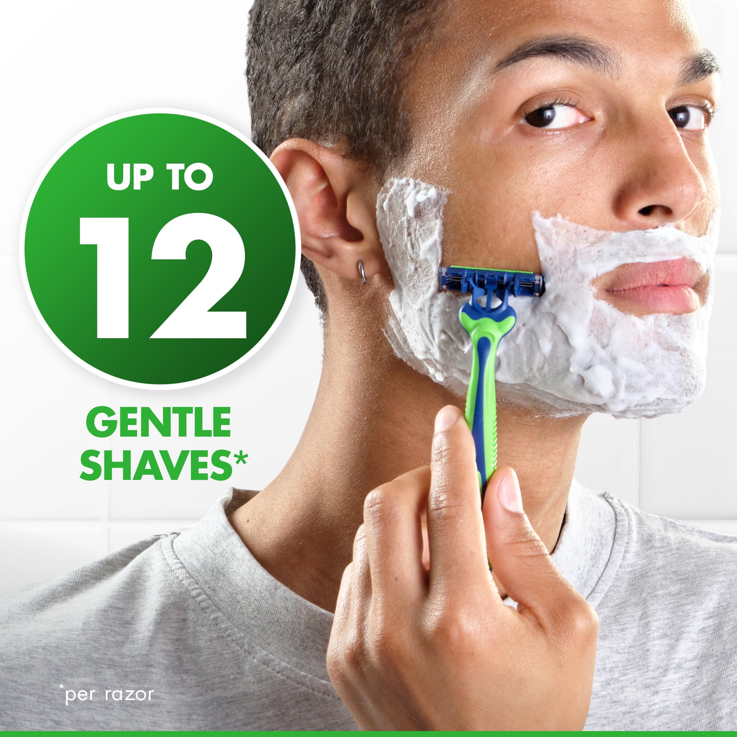 Foto 3 | Maquinilla De Afeitar Desechable Gillette Sensor3 Sensitive Para Hombre X12 - Venta Internacional.