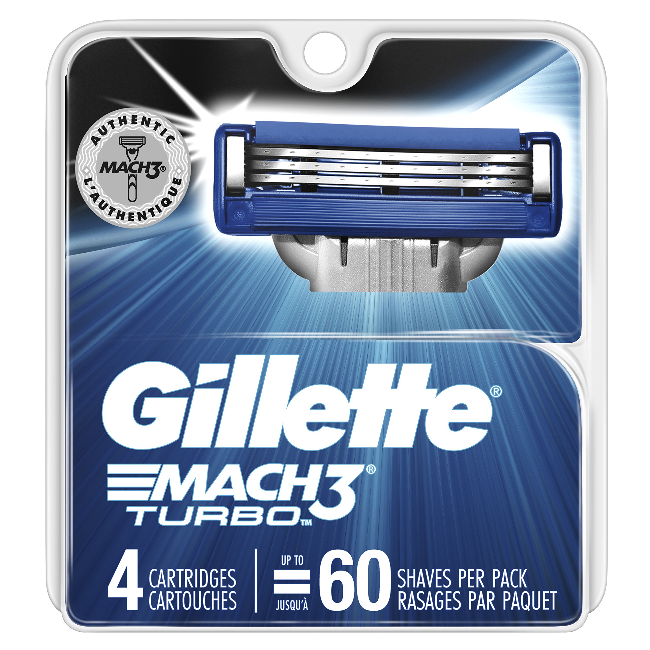 Foto 1 | Cartuchos Gillette Mach3 Turbo De 4 Unidades - Venta Internacional.