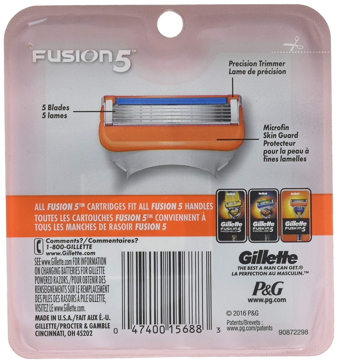 Foto 2 | Cartuchos Gillette Fusion 5 Power 8 Unidades - Venta Internacional