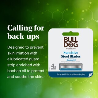 Foto 2 | Recambios Razor Blades para Piel Sensible Bulldog 4 Unidades - Venta Internacional