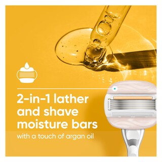 Foto 4 | Razor Venus Moistureglide Para Mujer Con 2 Recambios Y Soporte - Venta Internacional.