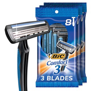 Foto 1 | Maquinillas De Afeitar Desechables Bic Comfort 3 Para Hombre, 3 Hojas, 24 Unidades - Venta Internacional.