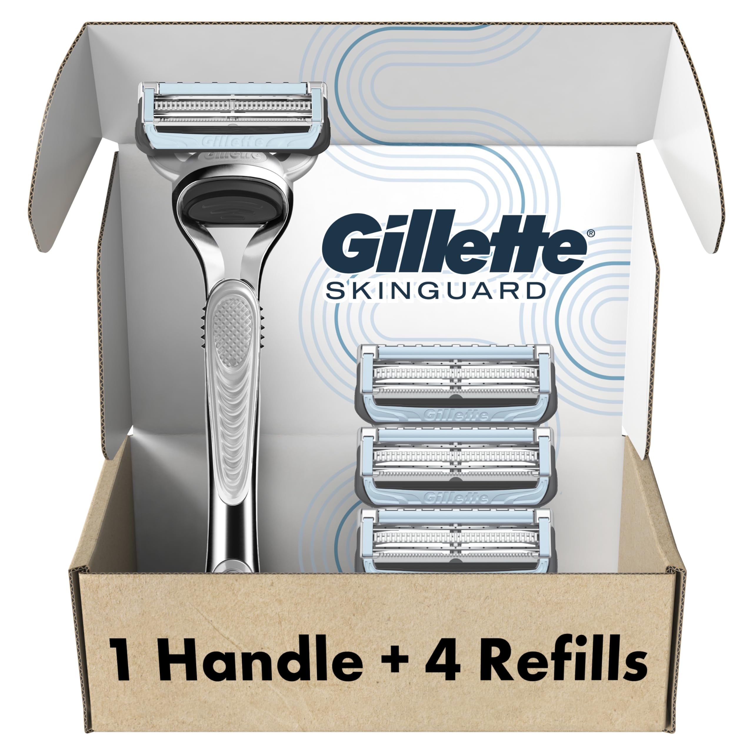 Foto 2 pulgar | Recambios Razors Gillette Skinguard 1 Razor 4 Blade Para Hombre - Venta Internacional.