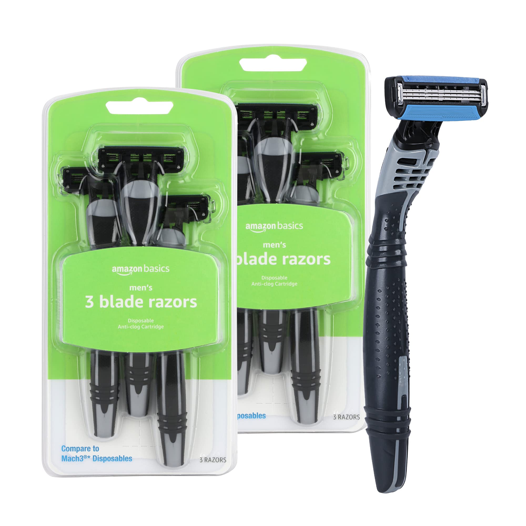Foto 2 pulgar | Maquinillas De Afeitar Desechables Amazon Basics Para Hombre De 3 Hojas, 6 Unidades - Venta Internacional.