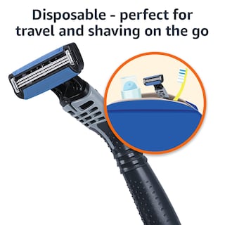 Foto 5 | Maquinillas De Afeitar Desechables Amazon Basics Para Hombre De 3 Hojas, 6 Unidades - Venta Internacional.