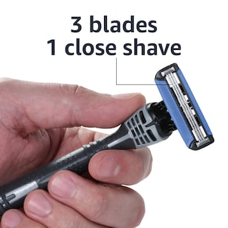 Foto 7 | Maquinillas De Afeitar Desechables Amazon Basics Para Hombre De 3 Hojas, 6 Unidades - Venta Internacional.