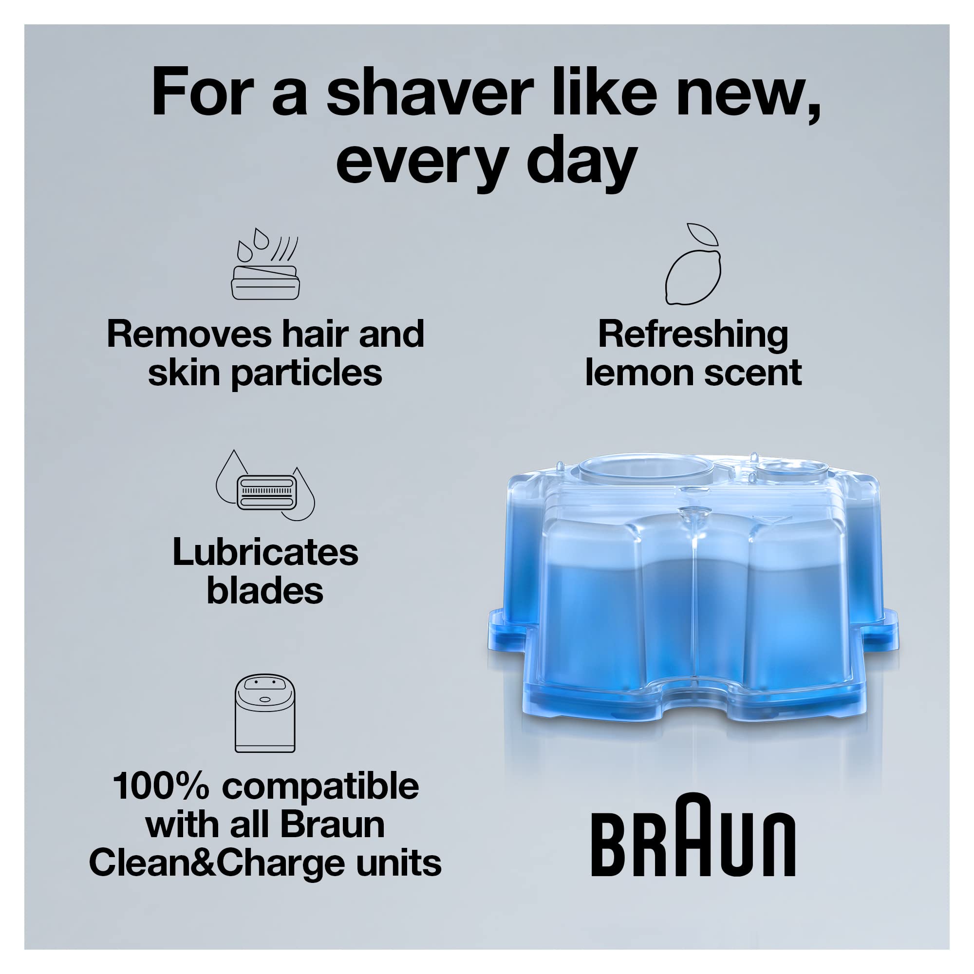 Foto 4 pulgar | Cartuchos de Recarga Braun Clean & Renew Ccr para Afeitadora X10 - Venta Internacional
