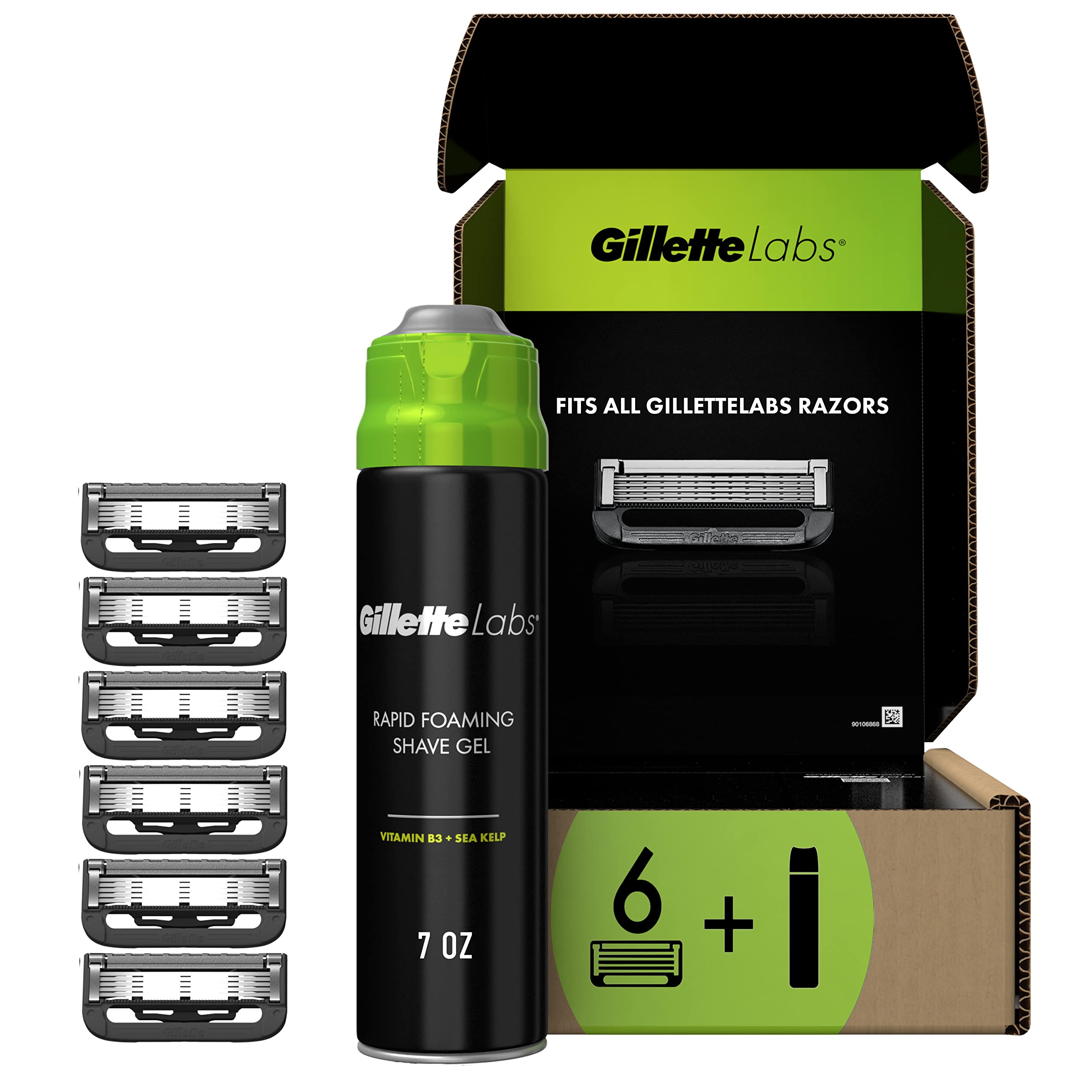 Foto 2 pulgar | Recambios De Afeitar Para Gillette Labs Con Barra Exfoliante Para Hombre Y Gel - Venta Internacional.