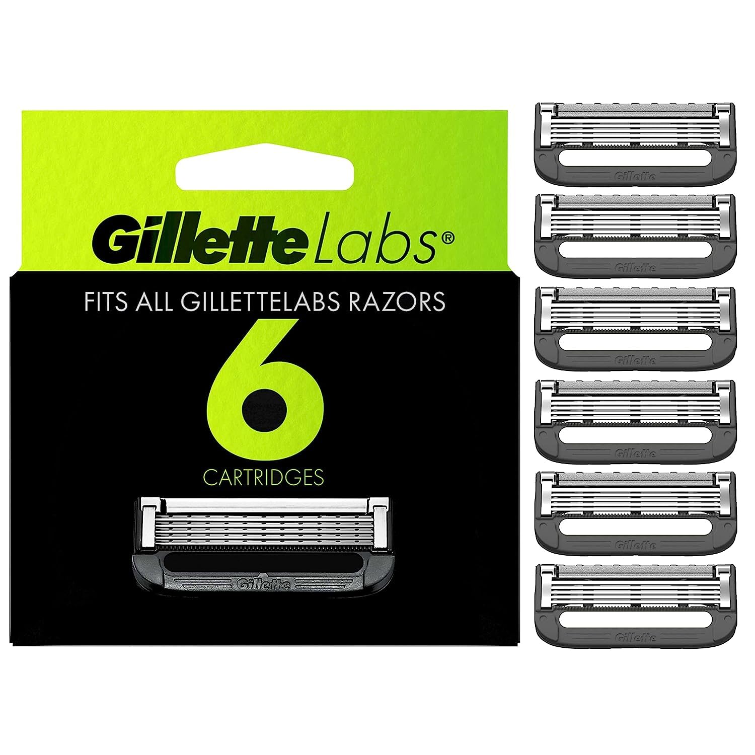 Foto 2 pulgar | Recambios Para Hojas De Afeitar Gillettelabs Gillette Para Hombre, 6 Cartuchos - Venta Internacional.