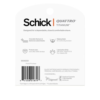Foto 7 | Recambios de Maquinilla de Afeitar Schick Quattro Titanium 8 Piezas - Venta Internacional