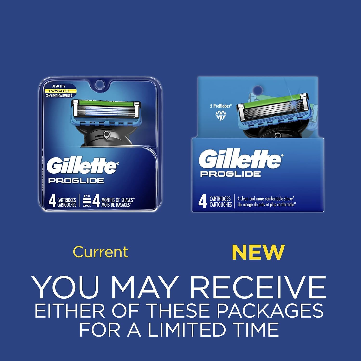 Foto 2 | Repuesto de Cuchillas Gillette Proglide 4 Unidades - Venta Internacional