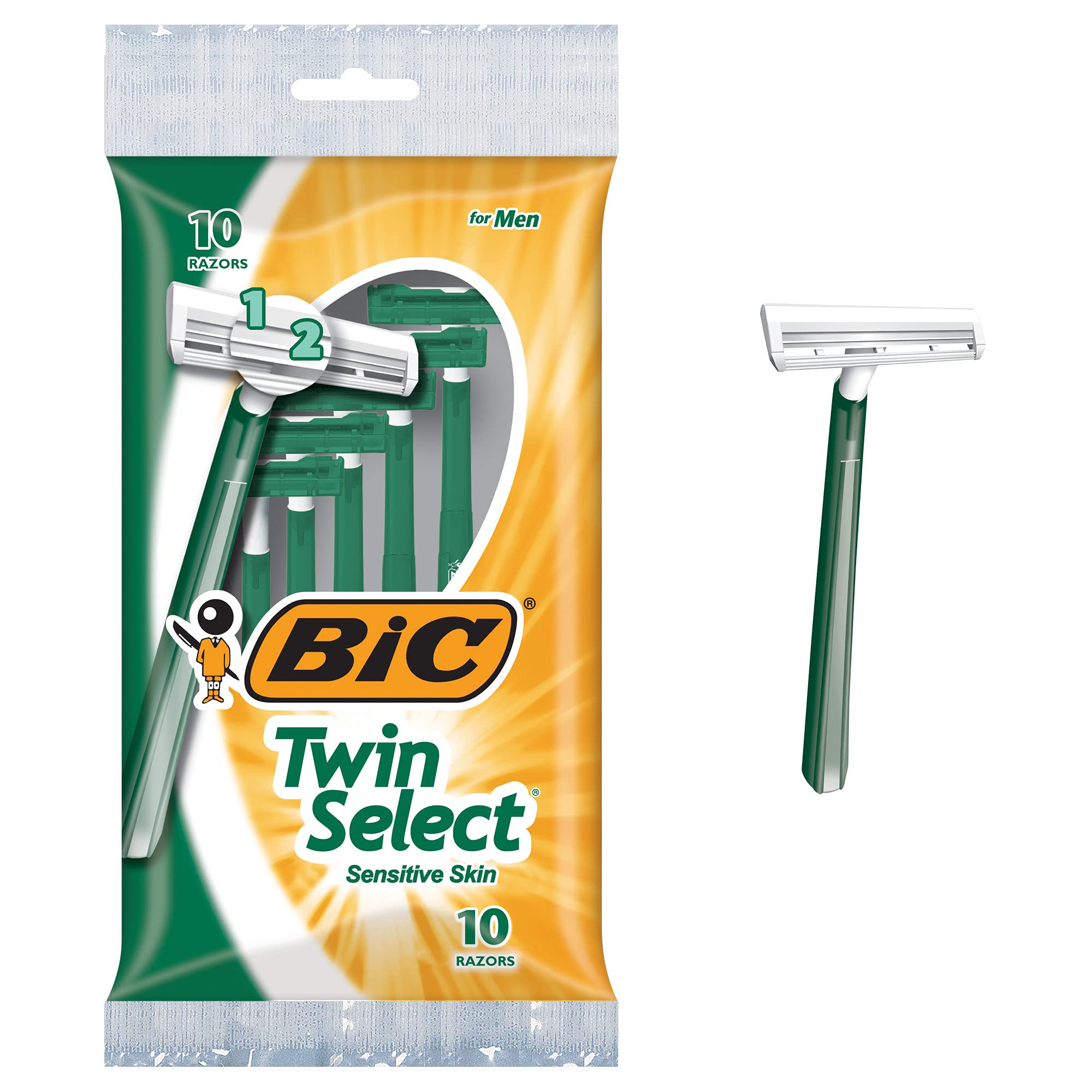 Foto 2 pulgar | Razors Bic Twin Select Desechables, 2 Cuchillas, Piel Sensible, 10 Unidades - Venta Internacional.