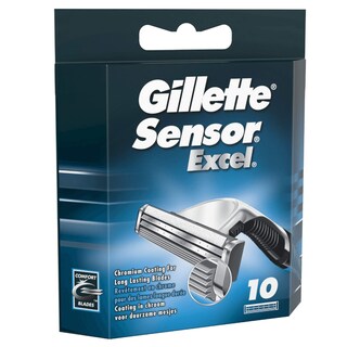 Foto 2 | Razor Blades Gillette Sensor Excel Para Hombre, Paquete De 10 - Venta Internacional.