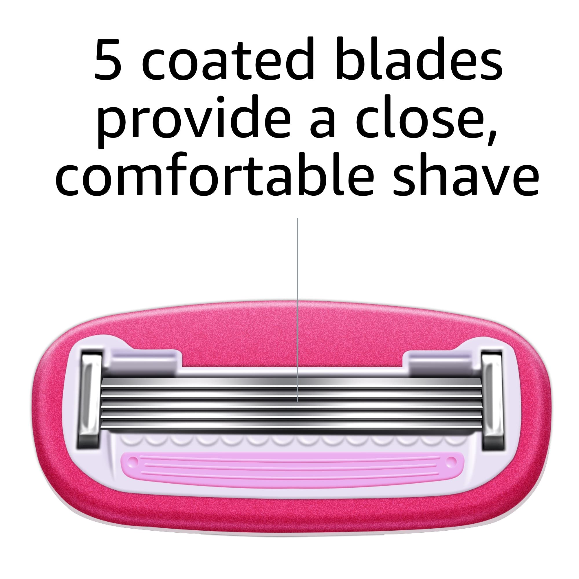Foto 5 pulgar | Razor Amazon Basics Para Mujer, 5 Cuchillas, Se Adapta A 12 Cartuchos - Venta Internacional.