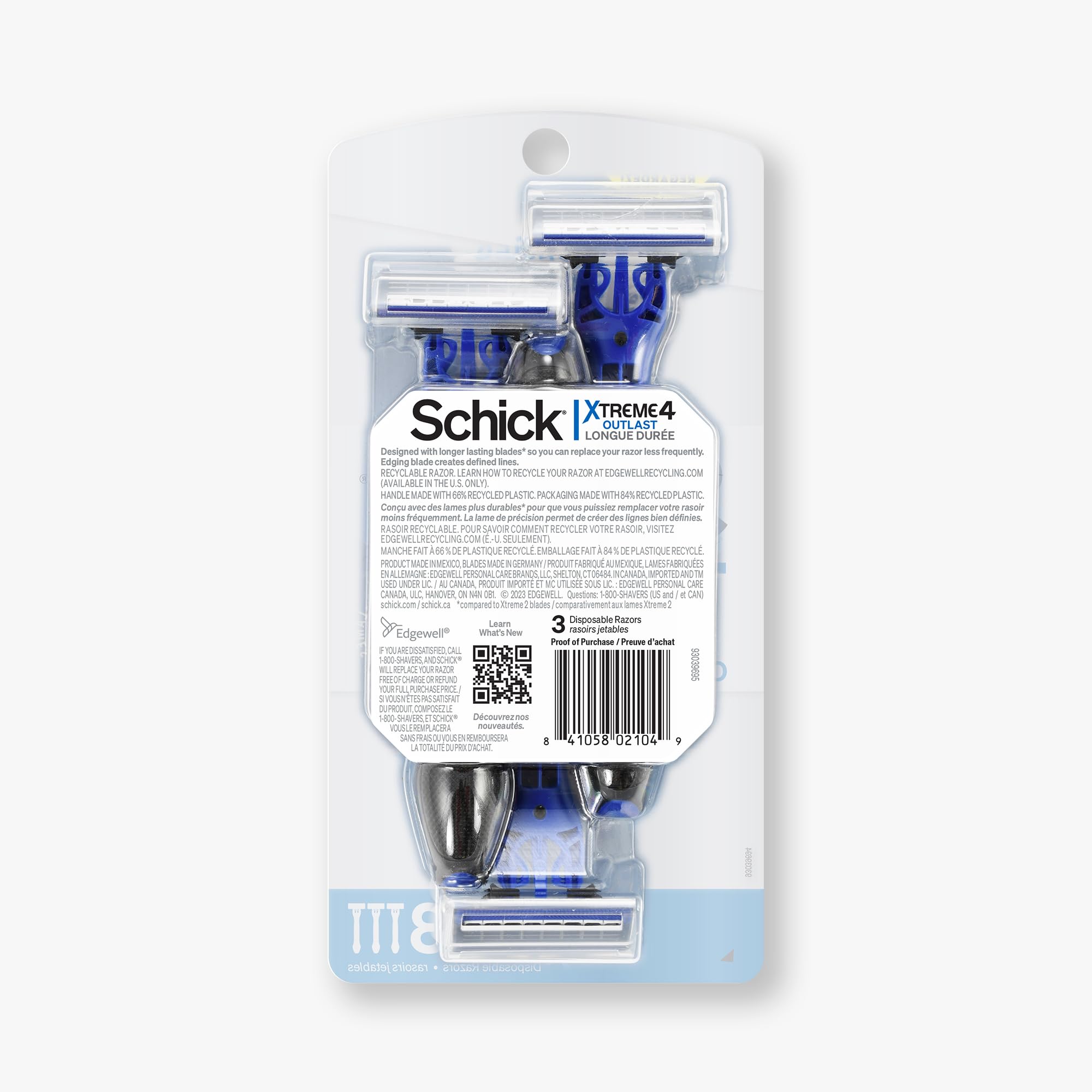 Foto 7 pulgar | Maquinilla De Afeitar Desechable Schick Xtreme 4 Outlast Para Hombre, 3 Unidades - Venta Internacional.