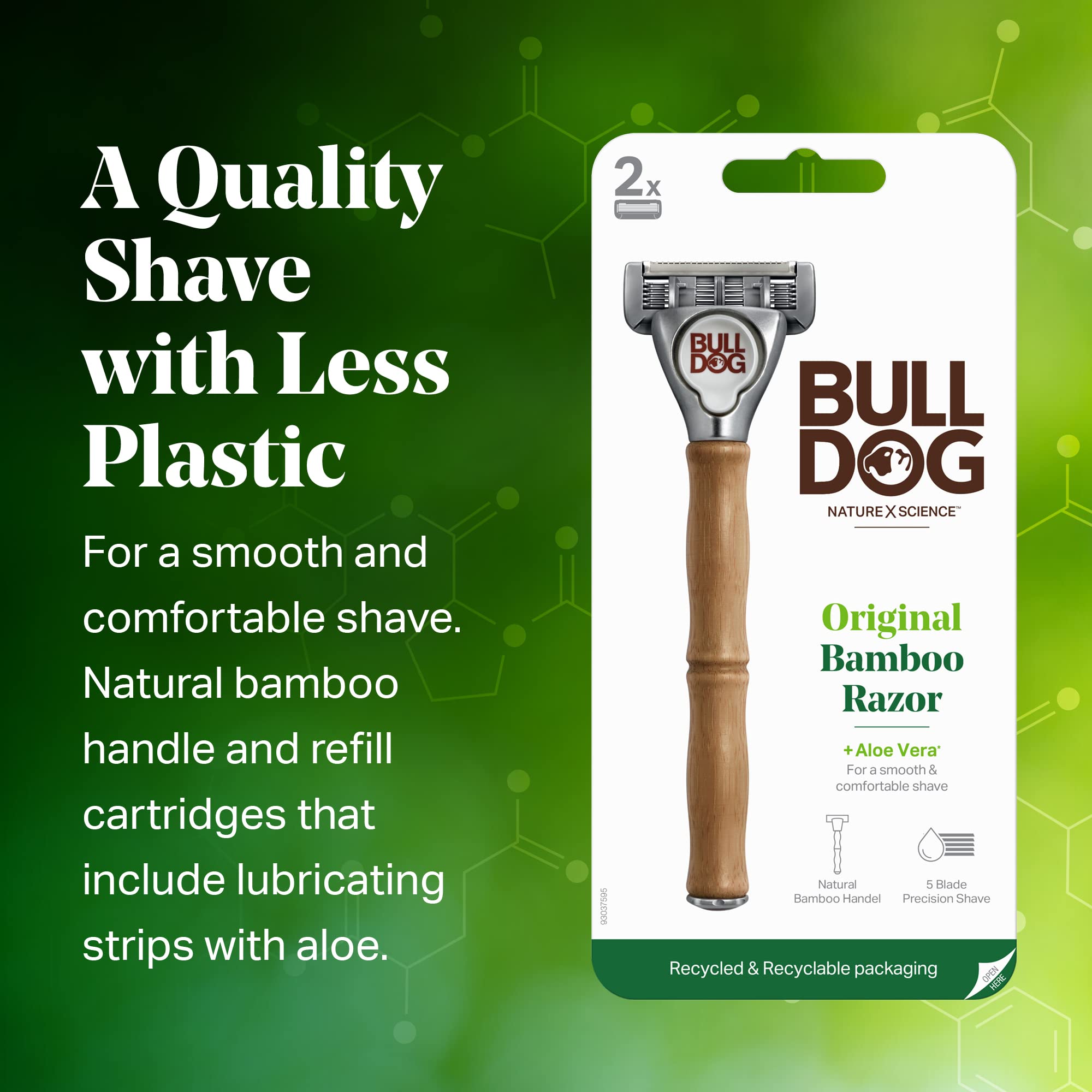 Foto 3 pulgar | Razor Bulldog Original Bamboo Para Hombre, 2 Recambios - Venta Internacional.