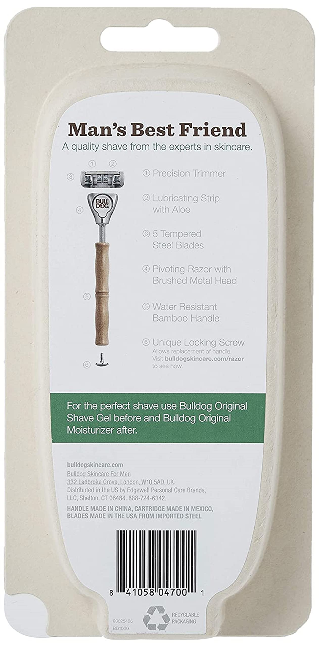 Foto 4 pulgar | Razor Bulldog Original Bamboo Para Hombre, 2 Recambios - Venta Internacional.