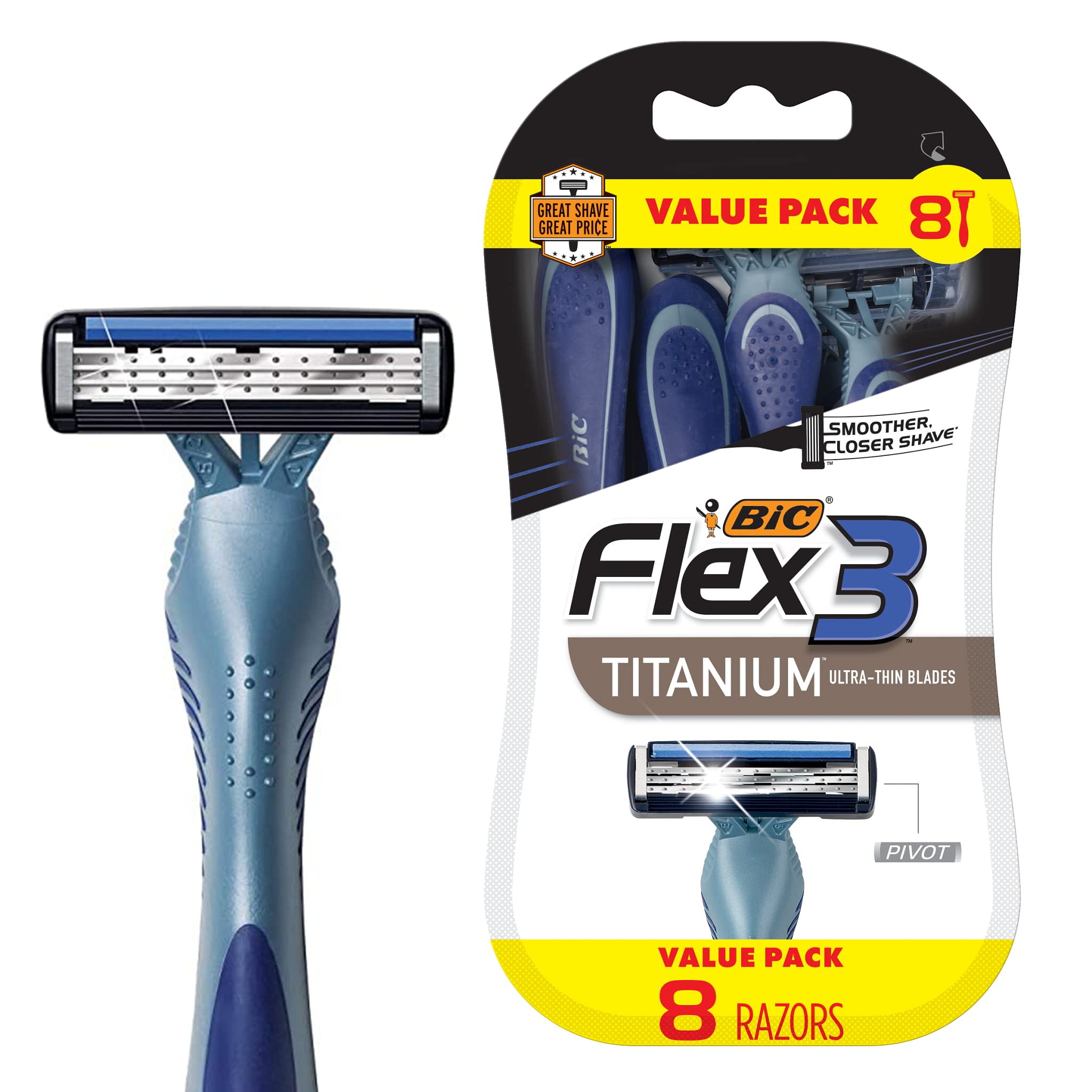 Foto 2 pulgar | Maquinillas De Afeitar Desechables Bic Flex 3 Titanium Para Hombre, 8 Piezas - Venta Internacional.