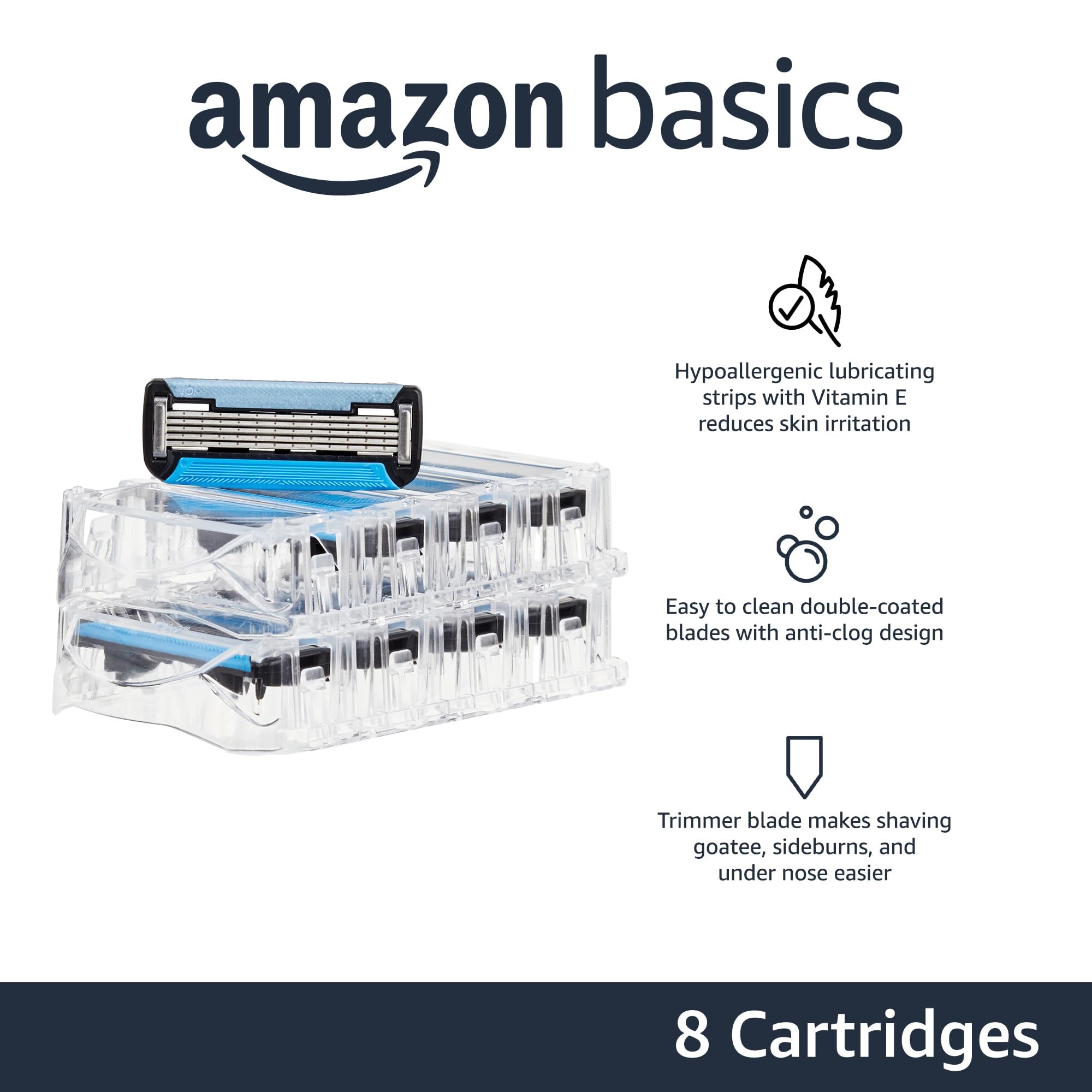 Foto 2 | Recambios Para Maquinillas De Afeitar Amazon Basics Motionsphere De 5 Cuchillas Para Hombre X8 - Venta Internacional.