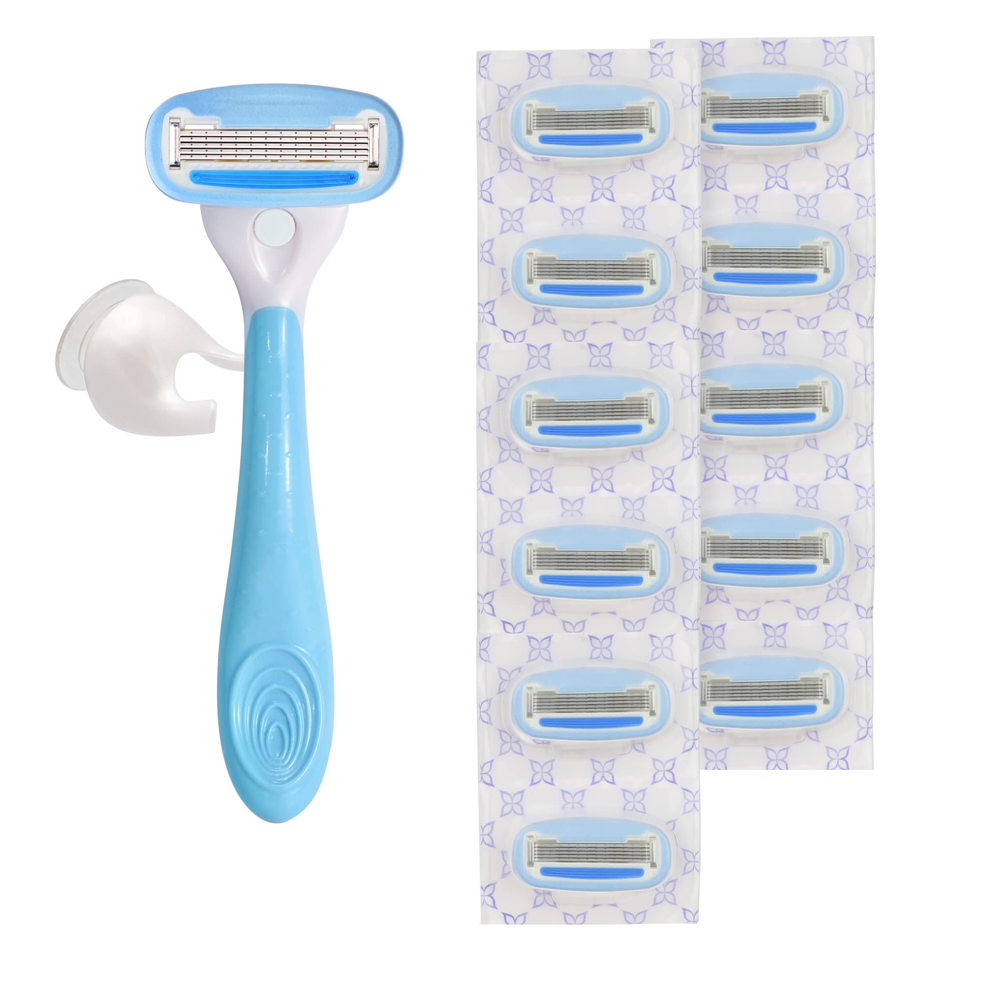 Foto 2 | Razor Amazon Basics De 5 Hojas Para Mujer, Mango Y 12 Cartuchos - Venta Internacional.